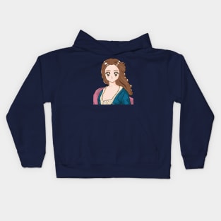 Cute Katherine Hall Portrait 90's Anime Style Kids Hoodie